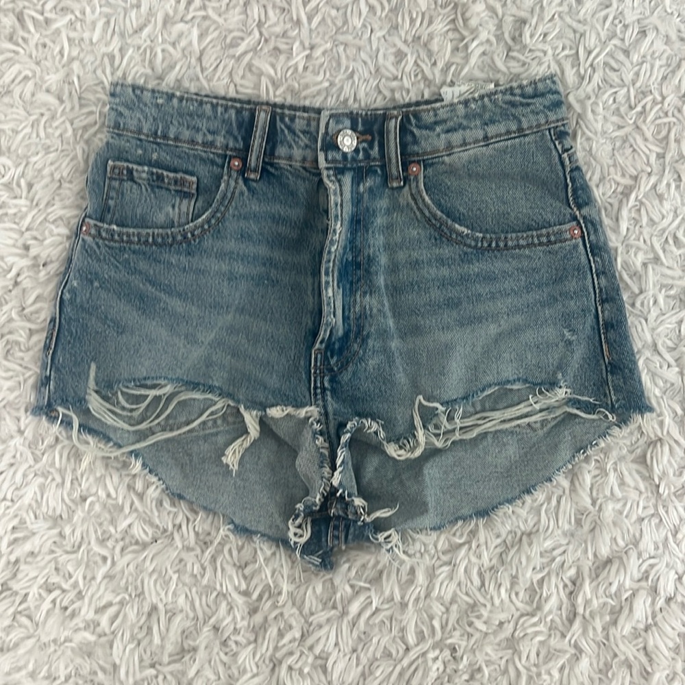Zara blue jean shorts